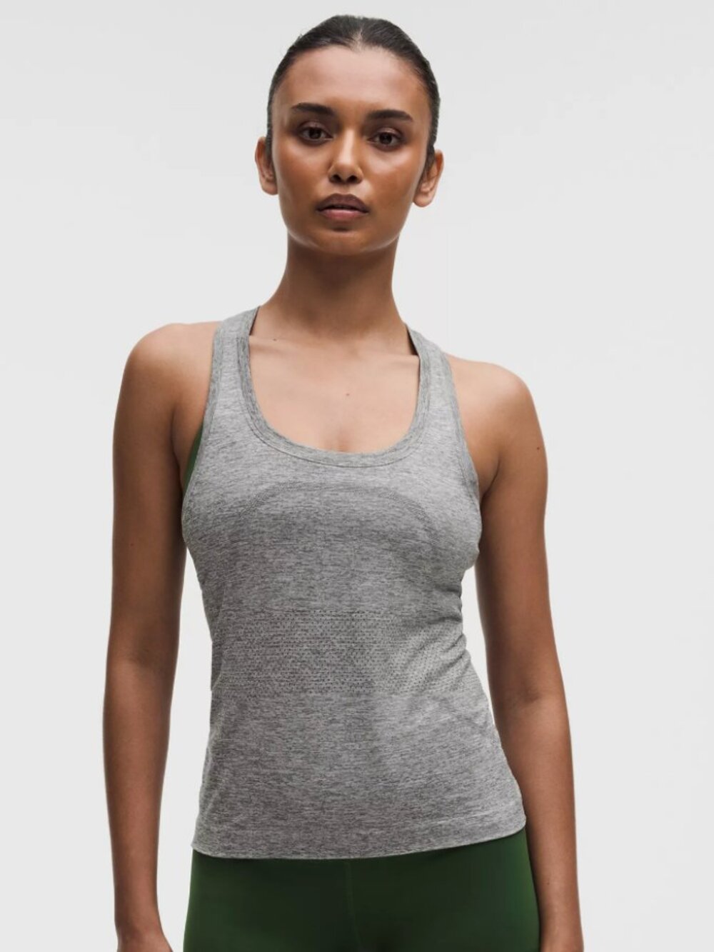 Swiftly Tech Racerback Tank Top 2.0 Waist Length - Size 10, Grey